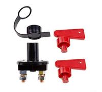 Jonikuper Isolateur de batterie pour voiture, bateau, camion, déconnexion d'alimentation à clé avec bornes en cuivre, montage M8 à deux trous, couvercle étanche IP65