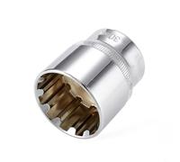 Jonikuper Jeu d'embouts à douille 12 points avec entraînement carré de 1/2" pour clé à cliquet - 8-32 mm en acier au chrome vanadium miroir adaptateur à tête courte (30 mm)