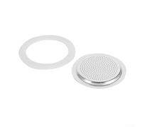 Jonikuper Joint de rechange pour casserole à moka, joint en caoutchouc de silicone pour diamètre intérieur de 39 mm à 73 mm, comprend un tamis, blanc, pour cafetière expresso de 2/3/6/9/12 tasses (12
