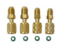 Jonikuper Kit d'adaptateur R410A, HVAC professionnel R410a R32 R22, kit d'adaptateur à connexion rapide 5/16 SAE vers 1/4 SAE mâle femelle en laiton raccords de conversion 4 pièces