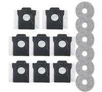 Jonikuper Kit de chiffon et sac à poussière de rechange pour MOVA E30, L10s Pro, pour Ultra Heat/pour X40/pour X50/L40/robots aspirateurs - Chiffons en microfibre pour + bouchon (sku)