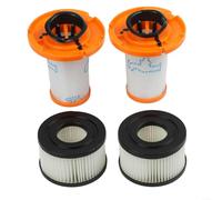 Jonikuper Kit de filtre de rechange pour balai X-Force pour aspirateur sans fil Flex 12.60 Neo 13.60 14.80 16.60 compatible avec ZR009014 ZR009015 (2 ensembles)