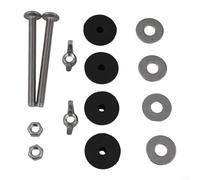 Jonikuper Kit de fixation de réservoir de toilette à cuvette avec boulons en acier inoxydable et œillets d'étanchéité en caoutchouc pour raccord étroit de WC - Compatible avec les toilettes standard