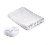 Jonikuper Kit de joint de fenêtre pour climatiseur mobile, tuyau d'échappement, porte coulissante, bande d'étanchéité avec cordon de serrage, installation facile, sans perçage (25 x 162 cm)