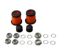Jonikuper Kit de reconstruction de camion de skateboard avec tasses pivotantes, bagues, vitesse pour rondelles et écrous pour longboard de 12,7 cm, dureté 90a, plusieurs couleurs (orange)