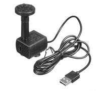 Jonikuper Kit fontaine à eau solaire 4 W 5 V avec 9 buses et sortie USB, débit de 120 l/h, élévateur de 50 cm, compatible avec décoration extérieure de bassin de jardin