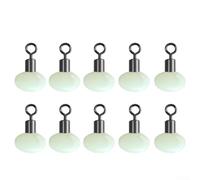 Jonikuper Ledger de pêche avec perles coulissantes et émerillons pour poulie clip ligne Rigs, perles lumineuses rotatives à 360°, 5 x 8 mm/8 x 12 mm, 10/20 pièces (10 pièces, 8 x 12 mm)