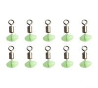 Jonikuper Ledger de pêche avec perles coulissantes et émerillons pour poulie clip ligne Rigs, perles lumineuses rotatives à 360°, 5 x 8 mm/8 x 12 mm, 10/20 pièces (10 pièces 5 x 8 mm)