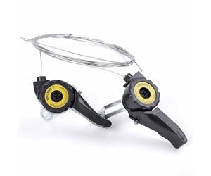 Jonikuper Levier de vitesse pour vélo avec gâchette à câble, parfait pour VTT et vélo de route (Noir)