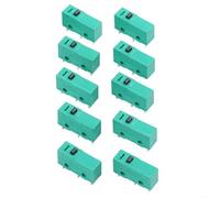 Jonikuper Lot de 10 micro-interrupteurs KW4-3Z-3, anti-poussière, 5 A 250 VAC, vert, avec contacts argentés, poids léger pour appareils de machines d'usine