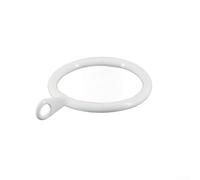 Jonikuper Lot de 12 ou 24 anneaux de rideaux en métal avec crochets pour rideaux robustes, anneaux en fer à glissement lisse, compatibles avec tringles de 25 à 37 mm, lot de 12 ou 24 (blanc)