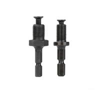 Jonikuper Lot de 2 adaptateurs de tige hexagonale pour mandrin de perceuse - Filetage mâle 1/4 à 1/2", construction en acier avec fonction de verrouillage, desserrage