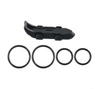 Jonikuper Lot de 2 crochets magnétiques pour canne à pêche avec anneaux en caoutchouc, plastique ABP + crochet magnétique, fixation de leurre antidérapante pour pêcheurs à la ligne (noir)