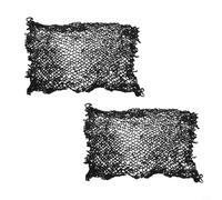 Jonikuper Lot de 2 filets de volley-ball pour jeu rond | Filet de rechange de 1 m de diamètre compatible avec les allumettes standard Spike | Imitation nylon noir (110 g)