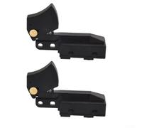 Jonikuper Lot de 2 interrupteurs à gâchette de rechange pour scies circulaires - Compatible avec 2730-20, 2731-21, 2631-20 et autres modèles (23-66-2635, métal/plastique, 22 mm x 81 mm, noir, lot de 2