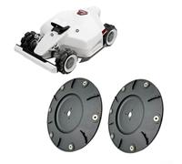 Jonikuper Lot de 2 lames de coupe pour robot à gazon compatibles avec Mammotion LUBA 1 AWD LUBA 2 AWD Construction en acier Noir 142,8 mm