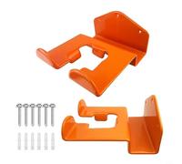 Jonikuper Lot de 2 porte-outils muraux compatibles avec l'organisateur de rangement de garage, support en métal robuste compatible avec débroussailleuse, pelle, balai et outils de jardin, 26 x 16 x 10