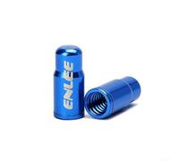 Jonikuper Lot de 2 valves en aluminium pour valves AV/Valves, compatibles avec les chambres à air de route pour vélo, housses de valve de pneu anti-poussière en noir/rouge/bleu/jaune (bleu)