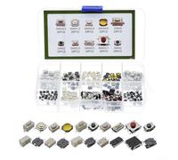 Jonikuper Lot de 250 interrupteurs tactiles à bouton-poussoir momentané compatible avec les appareils électroniques, interrupteur tactile étanche avec actionneur en plastique,