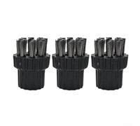 Jonikuper Lot de 3 têtes de brosse M8 pour balai vapeur avec brosse douce et brosse en laiton pour la plupart des nettoyeurs vapeur - Accessoires pour carrelage, tapis et tissus d'ameublement (M8 en