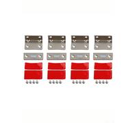 Jonikuper Lot de 4 loquets magnétiques pour portes ultra fines, loquet en forme de L avec aimant puissant, acier laminé à froid, avec et (argenté)