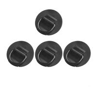 Jonikuper Lot de 4 patchs circulaires en PVC de 6 cm pour bateaux gonflables, kayaks, canots pneumatiques et SUP - Accessoires de sports nautiques noirs et blancs (noir)