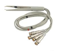 Jonikuper Lot de 4 pinces BNC Kelvin pour chevalet numérique, connecteurs plaqués or, longueur de câble de 780 mm, compatible avec les tests et la mesure de puissance (sku)