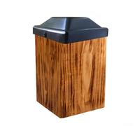 Jonikuper Lot de 4 poteaux de clôture noirs pour poteaux en bois de 9,5 cm - Housses de protection en plastique PP résistant aux intempéries, compatibles avec clôtures et structures de jardin