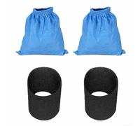 Jonikuper Lot de 4 sacs textiles et filtres en coton pour aspirateurs MV1 WD1 WD2 WD3 NT Series (A)