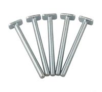 Jonikuper Lot de 5 boulons et écrous M8 à fente en T pour gabarits de travail du bois, tables de défonceuse, clôtures de presse - Écrous en plastique et boulons en acier, compatibles avec les systèmes