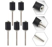 Jonikuper Lot de 5 mandrins en caoutchouc de 1/8" pour outil rotatif, kit de tambour de ponçage avec tige de 3,17 mm, compatible avec la plupart des outils électriques, comprend 12,7 mm, 6,35 mm, 9,5