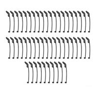 Jonikuper Lot de 50 aligneurs D-Rig pour pêche à la carpe, manchons anti-hameçons en caoutchouc noir, tailles 26 mm/32 mm/36 mm, compatibles avec les bas de ligne Ronnie et les bas de ligne à cheveux