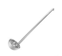 Jonikuper Louche en acier inoxydable avec long manche pour soupe, sauce, ragoût, capacité de mesure de 150 ml et 180 ml, outil de cuisine avec crochet pour l'extérieur (180 ml)