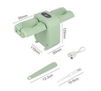 Jonikuper Machine à raviolis électrique automatique avec 2 modes pour raviolis, potstickers, wonton et rouleaux - Gris, 1000 mAh, PP/PC, compatible avec (vert)