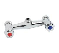 Jonikuper Mitigeur de douche mural en laiton à double poignée avec finition chromée, espacement des trous de 150 mm, sortie G1/2 pour rénovation de salle de bain (A)