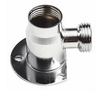 Jonikuper Mitigeur thermostatique pour baignoire/douche extérieure avec adaptateur coudé mâle G1/2 x G1/2 pour installation murale, support de fixation en laiton chromé