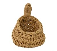 Jonikuper Panier suspendu en jute tissé à la main pour le rangement de la cuisine, organiseur mural de fruits et légumes, étagère en corde de coton respirante pour garde-manger, jardin, intérieur et