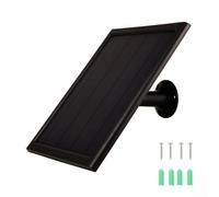 Jonikuper Panneau solaire monocristallin 6 W 6 V avec câble de 3 m, chargeur solaire pour caméra extérieure Eufy/Wyze/Ring, pour caméras de sécurité extérieures (noir)