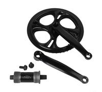 Jonikuper Pédalier pliable 48T pour vélo 170 mm avec pédalier carré conique pour vélos à vitesse unique et multi-vitesses, pédalier en alliage (pédalier + 110 BB)