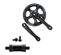 Jonikuper Pédalier pliable 48T pour vélo 170 mm avec pédalier carré conique pour vélos à vitesse unique et multi-vitesses, pédalier en alliage (pédalier + 118BB)