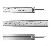Jonikuper Pied à coulisse numérique en acier inoxydable, plage de mesure 150 mm, résolution de 0,01 mm, pour mesure intérieure/extérieure/profondeur/pas, écran LCD avec conversion métrique/impériale