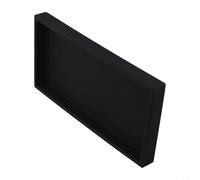 Jonikuper Plateau de rangement en silicone pour salle de bain, shampooing, parfum et bijoux, organiseur imperméable et incassable pour cuisine et salle de bain (noir, 20 x 10 cm)