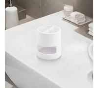 Jonikuper Porte-brosse à dents électrique avec plateau d'égouttement amovible, 4 compartiments de rangement pour dentifrice et articles de toilette, design à drainage rapide, blanc ou bleu (blanc)