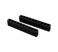 Jonikuper Porte-embout de tournevis en plastique avec bande de rangement pour outils hexagonaux de 6,35 mm, accessoire de rangement pour outils électriques et outils à main, plastique noir (12 trous)