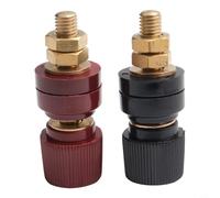 Jonikuper Poteau de liaison en laiton 300 A M10 pour machines à souder, terminal à courant élevé de type 555 avec coque isolée, compatible avec générateurs et (SKU)