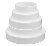 Jonikuper Réducteur de conduit de ventilation de cuisine 80-150 mm de diamètre réglable Connecteur de tuyau rond en plastique Connecteur de tuyau Connecteur de tuyau d'air Système de débit d'air