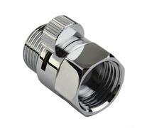 Jonikuper Robinet d'arrêt en laiton massif avec contrôle du débit pour économiser l'eau, finition chrome poli, raccord G1/2, compatible avec douche standard