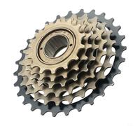 Jonikuper Roue libre à visser 6/7/8 vitesses pour rapport de vitesse 13/14-28T, construction en acier à haute teneur en carbone, compatible avec la position des pièces de vélo (6 vitesses, noir)