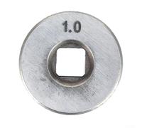 Jonikuper Rouleau d'alimentation pour soudage MIG, roue de guidage d'alimentation en fil d'acier de 25 x 7 mm, compatible avec les fils de 0,6 à 0,8 mm et 0,8 à 1,0 mm, argent (V0,8-1,0)