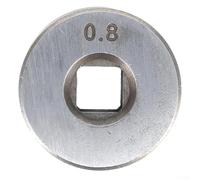 Jonikuper Rouleau d'alimentation pour soudage MIG, roue de guidage d'alimentation en fil d'acier de 25 x 7 mm, compatible avec les fils de 0,6 à 0,8 mm et 0,8 à 1,0 mm, argent (V0,6-0,8)